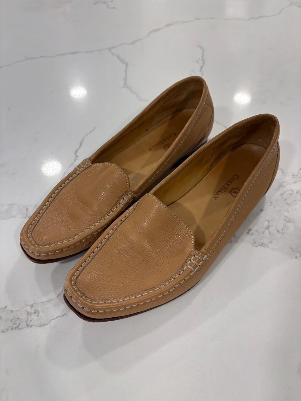 Cole Haan Tan Leather Moccasin Loafers Flats Size 7